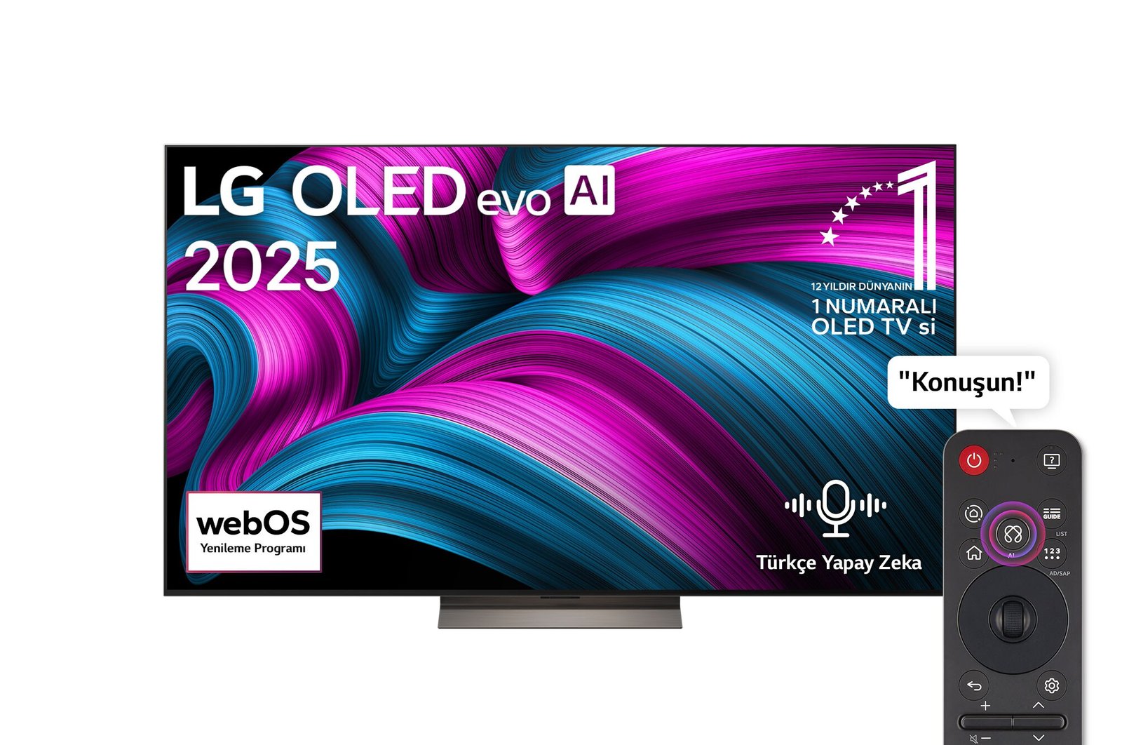 55 inç LG OLED evo AI C5E 4K 144Hz Smart TV AI Sihirli Kumanda webOS25 2025