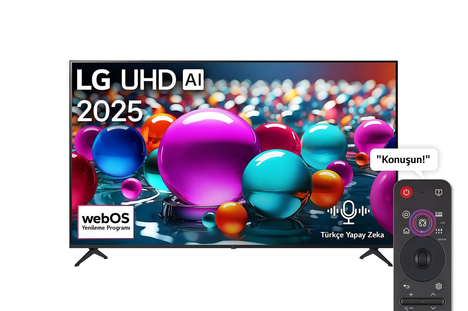 50 inç LG UHD AI UA85 4K Smart TV AI Sihirli Kumanda HDR10 webOS25 2025